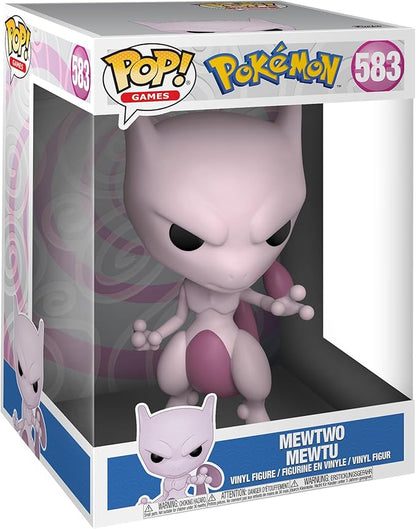 Funko Pop! Jumbo: Pokémon - Mewtwo - Figura de vinilo coleccionable - Idea de regalo - Mercancía oficial - Juguetes para niños y adultos - Fans de los videojuegos - Muñeco para coleccionistas y exhibición